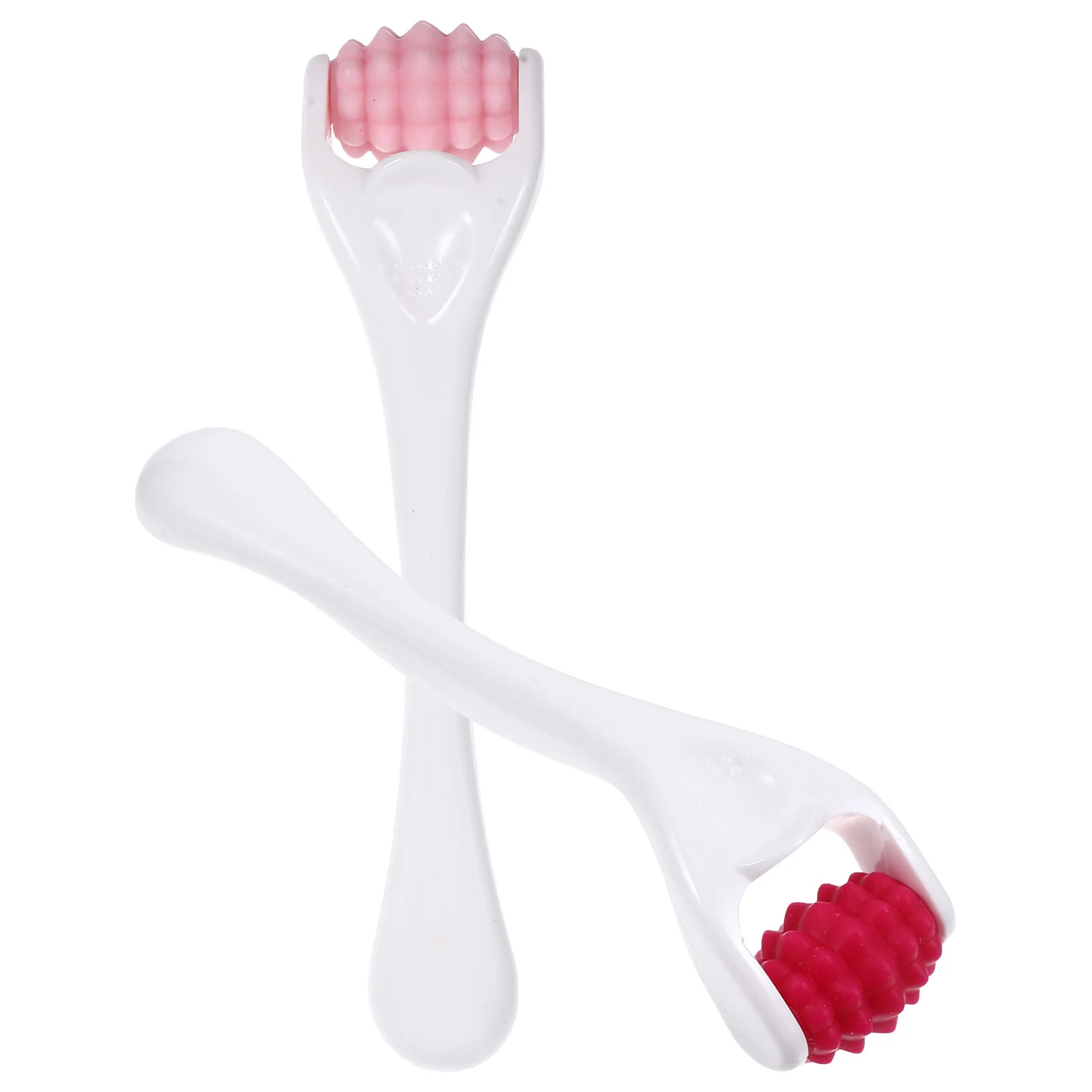 2 шт. валик для лица силиконовый крем глаз массажная палочка мини-красота (розовый