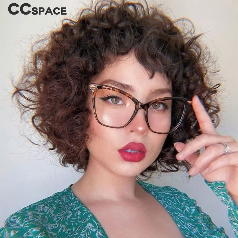 CCspace Женские прозрачные розовые оправы для очков кошачий глаз