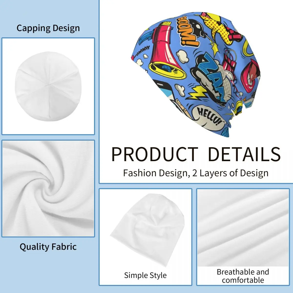 Шапочки для влюбленных комиксов облегающие шапки тонкая шапка с графикой из