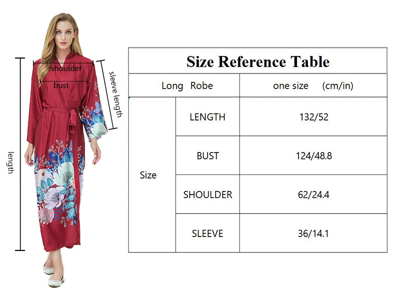 Long Robe for Lady Bath Robe Bridesmaid Gown for Women Satin Dress Robes