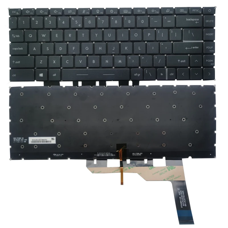 Новая клавиатура для ноутбука US для Msi m2 E14 E15 MS-14C4/14C5 B15 MS-1552/16S6 белая задняя часть
