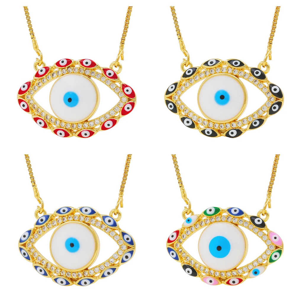 

Eye Charm Choker Femme Gold Plated Bohemia No Fading Good Quality Women Necklace