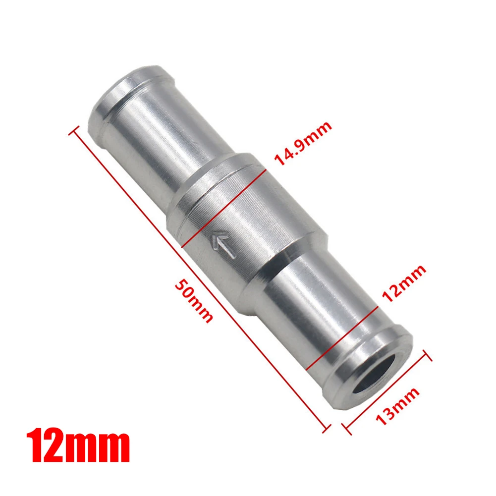 

6-12mm Non-return Valve Chrome One-way Non-return Check Valve Auminium Fuel Water Gas Air Vacuum 6mm/8mm/10mm/12mm