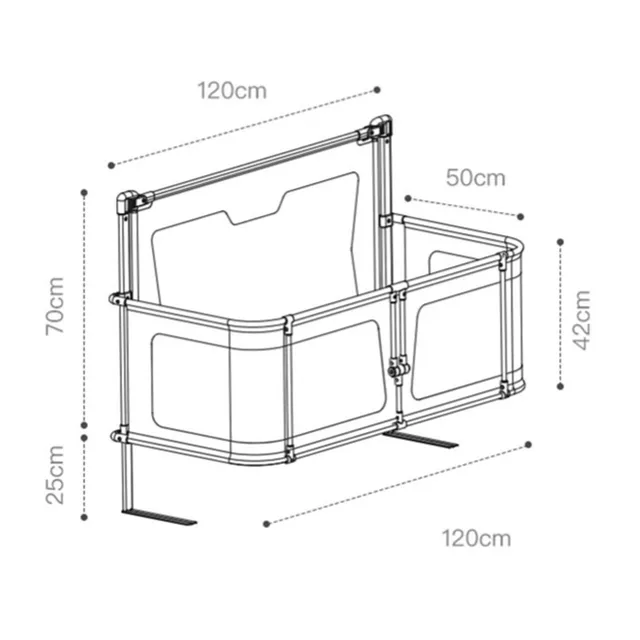 Simple and Lightweight Baby Cot Dual-use Comfortable Toddler Baby Bed In The Bed Safety Protection Easy To Install Bedside Crib 5