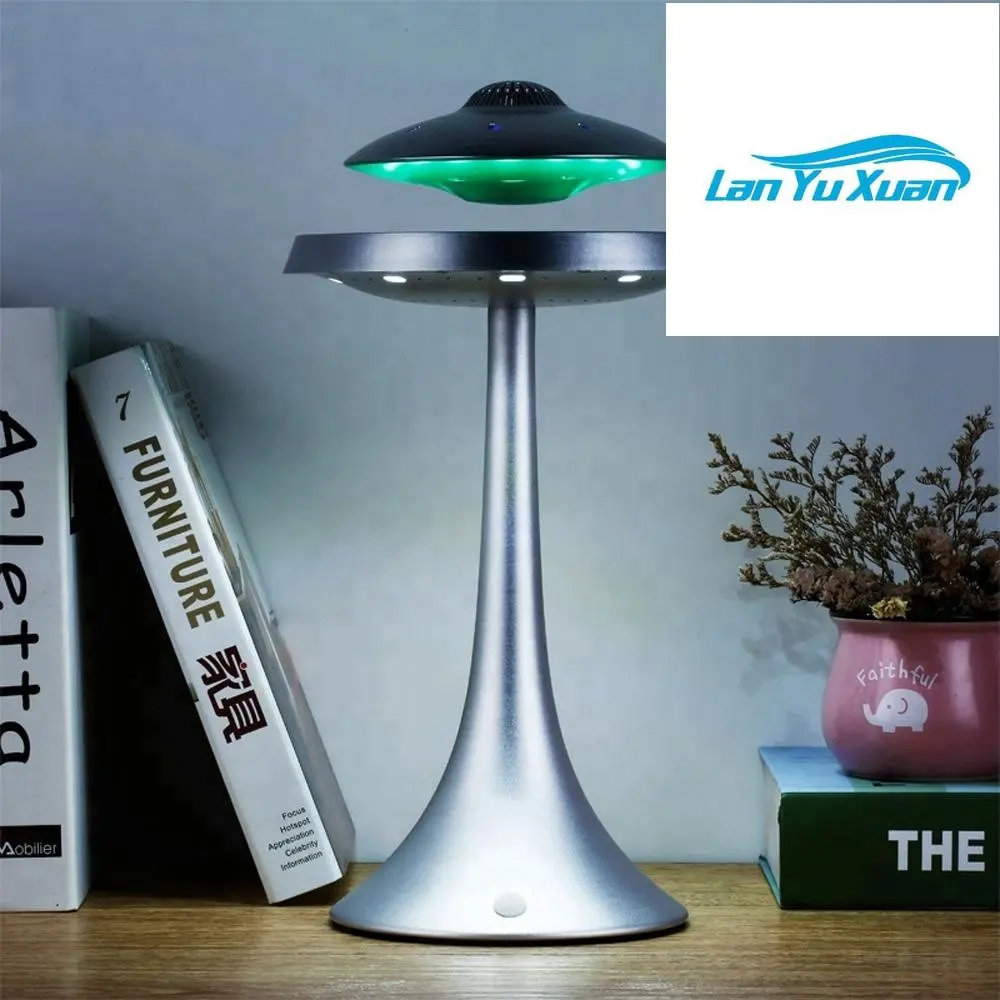 

Super Cool Design Levitating Speaker Magnetic Floating UFO Speaker with RGB Color Table Lamp Speaker with table lamp