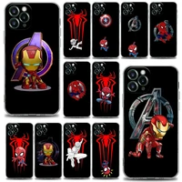 cool marvel heros clear phone case for apple iphone 13 12 11 se 2022 x xr xs 8 7 6 6s pro max plus mini soft silicone case