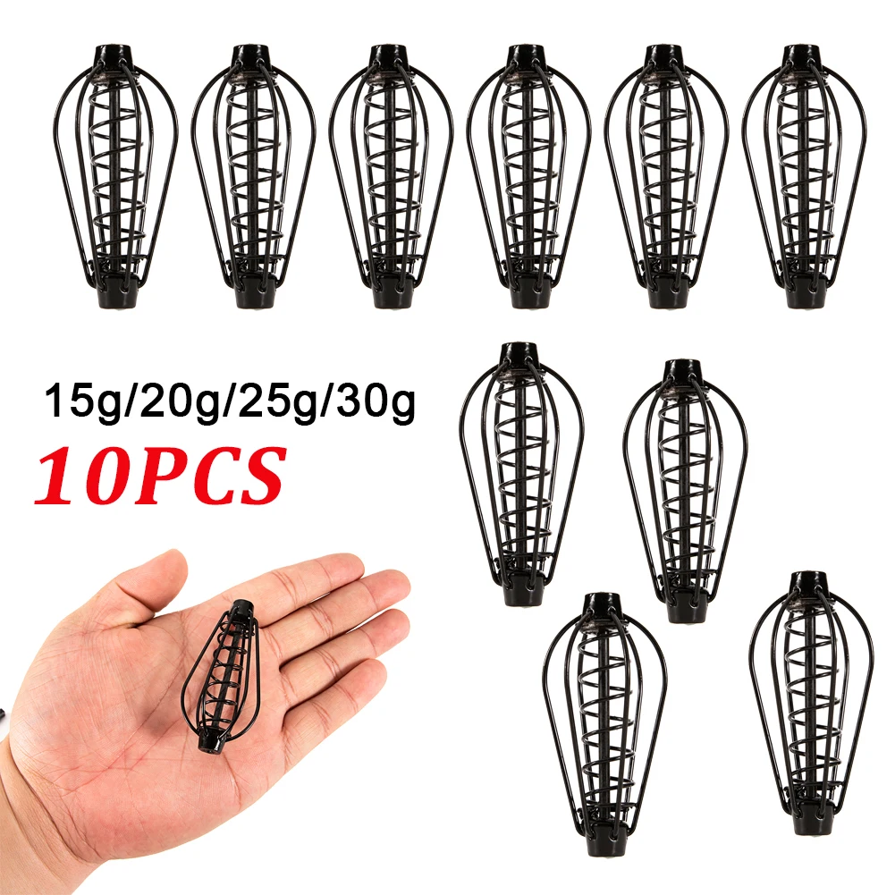 

1/10pcs Spring Sinker Carp Fishing Feeder 15-40g 6 Wire Method Swim Feeders Pesca Iscas Fish Tackle Tool кормушки для фидера