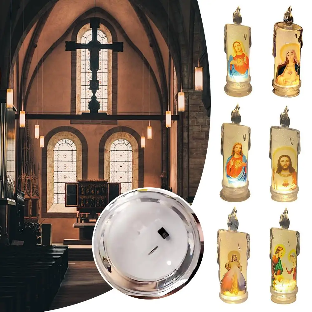 НОВЫЕ электрические свечи светодиодные молитвенные Святой искусственный