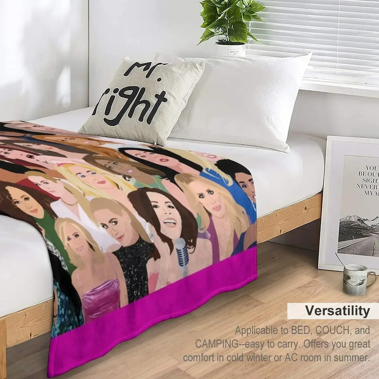 Настоящее домохозяйки Montage (RHONY RHOBH RHOA RHONJ RHOP RHOC RHOSLC RHOD VPR) Пледы для сна Свободные