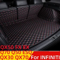 Car Trunk Mat For Infiniti QX50 QX30 QX70 Q70 Q50 ESQ FX EX All Weather XPE Rear Cargo Cover Carpet Liner Tail Boot Luggage Pad