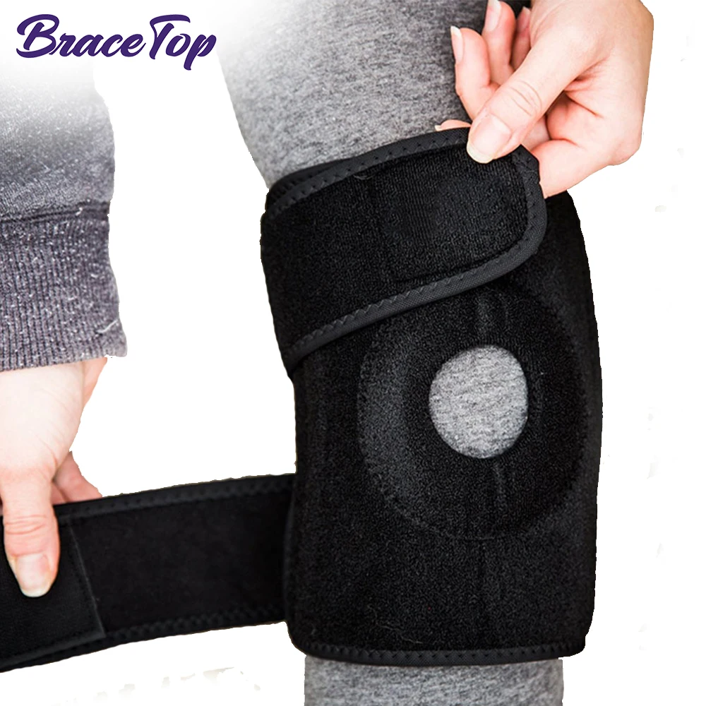 

BraceTop 1 PC Knee Joint Brace Support Adjustable Knee Stabilizer Kneepad Strap Patella Protector Orthopedic Arthritic Guard New
