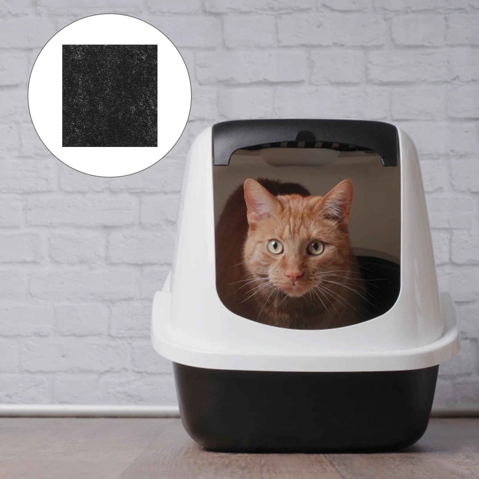 

Litter Filter Cat Box Filters Charcoal Pad Replacement Odor Carbon Pan Activated Deodorizer Kitten Replacements Remover Pans