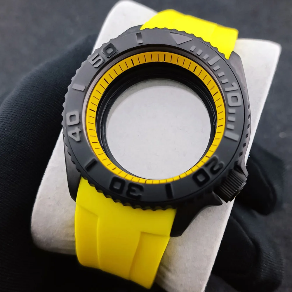 Мужские часы высокого качества NH35 чехол 42 мм стальные черные драгоценные NH36