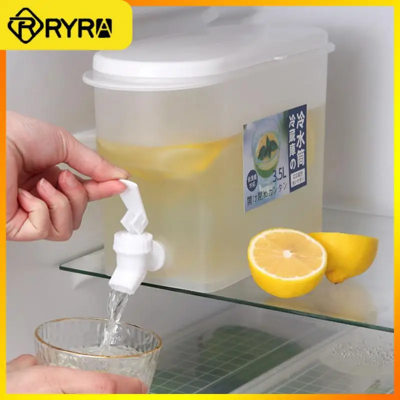 Food Grade Cold Water Kettle Manual Drink Dispenser With Tap Cold Water Pitcher Water Jug Large Capacity Kitchen Accessories