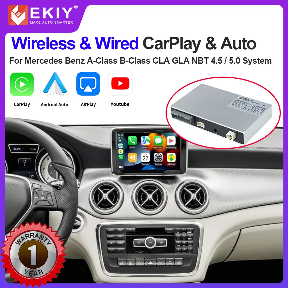 

EKIY Wireless CarPlay For Mercedes Benz A-Class W176 B-Class W246 CLA GLA 2013-2015 With Mirror Link AirPlay Car Play Functions