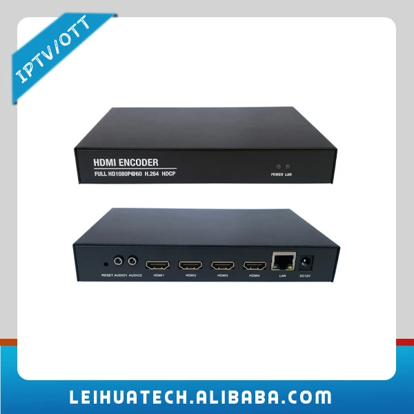 

12V2A Low Power OTT IP Encoder H.265 HEVC HD MI Streaming Hardware 4-Channel to IP Converter Decoder OEM IPTV System