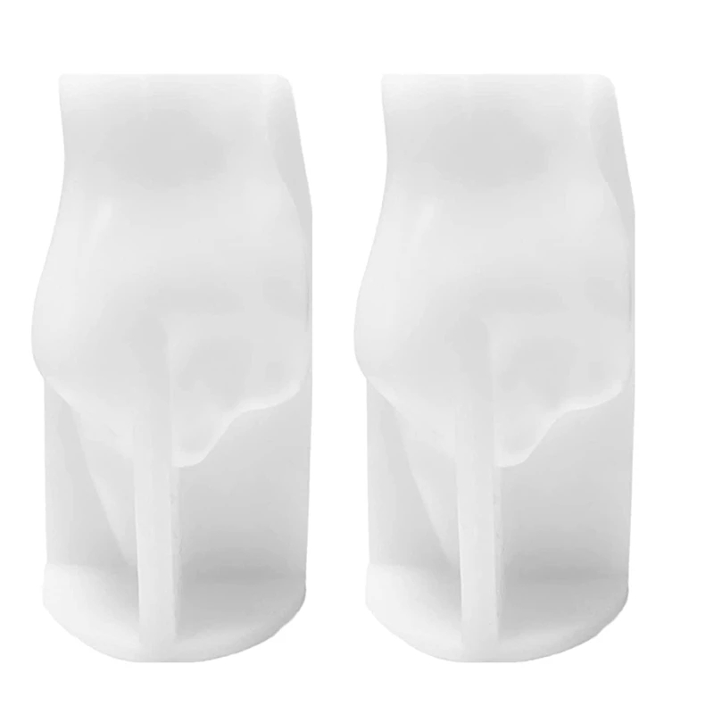 

2 Pack Middle Finger Shaped Silicone Candle Molds, Gesture Molds For Candle Making Resin Soap, 3.8Inch