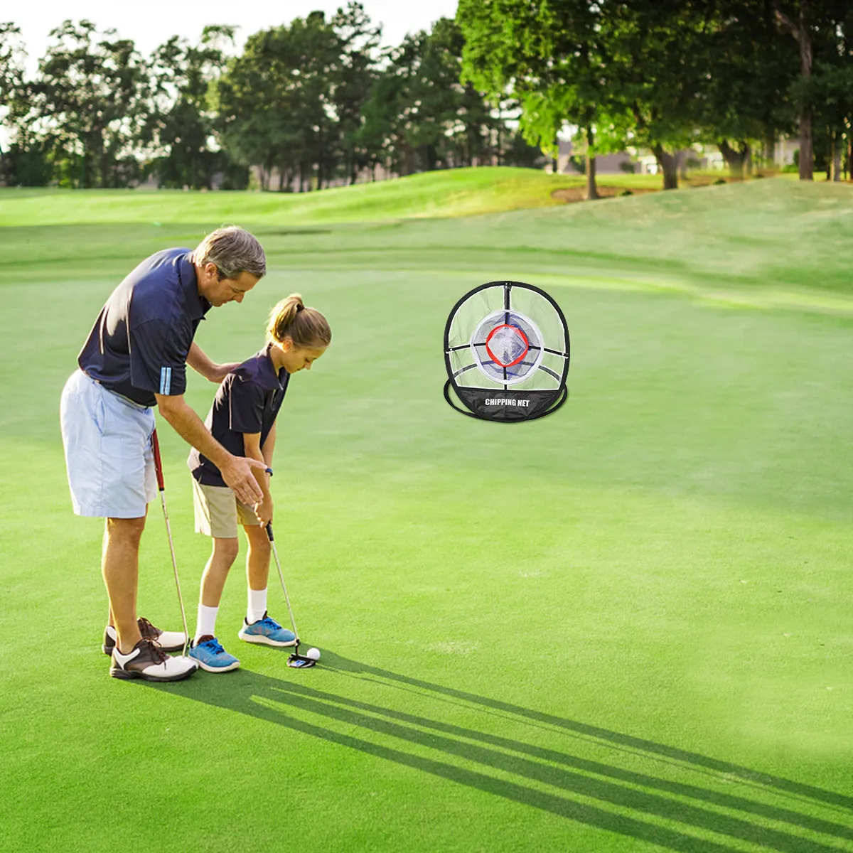 Сетка для чиппинга Lioobo Golf: легкая, складная, для использования в помещении и на улице, 3 кармана, экономит время и деньги, тренажер для чиппинга (art.: 3920dca635ca9) - 3920dca635ca9