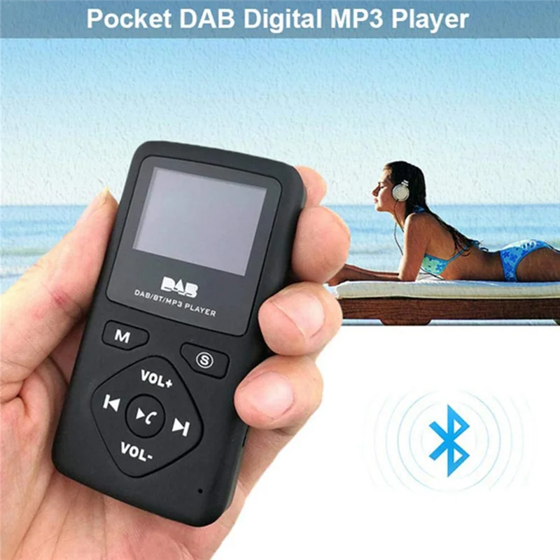 Портативный FM/DAB цифровой Bluetooth-радиоприемник персональный карманный FM