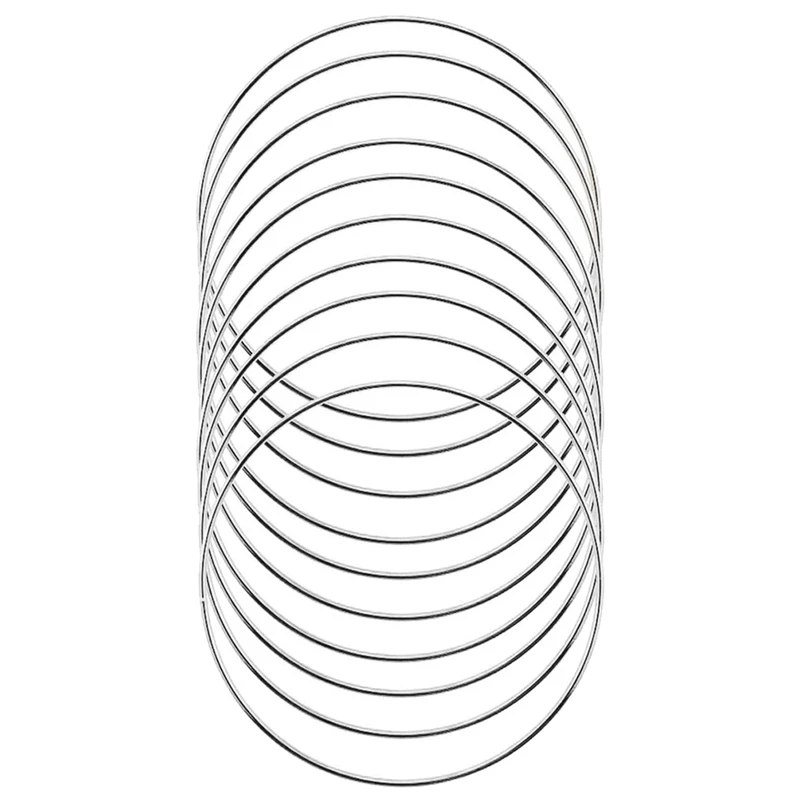 

30 Pack 4 Inch Silver Dream Catcher Metal Rings Floral Hoops Wreath Macrame Creations Ring For Crafts DIY