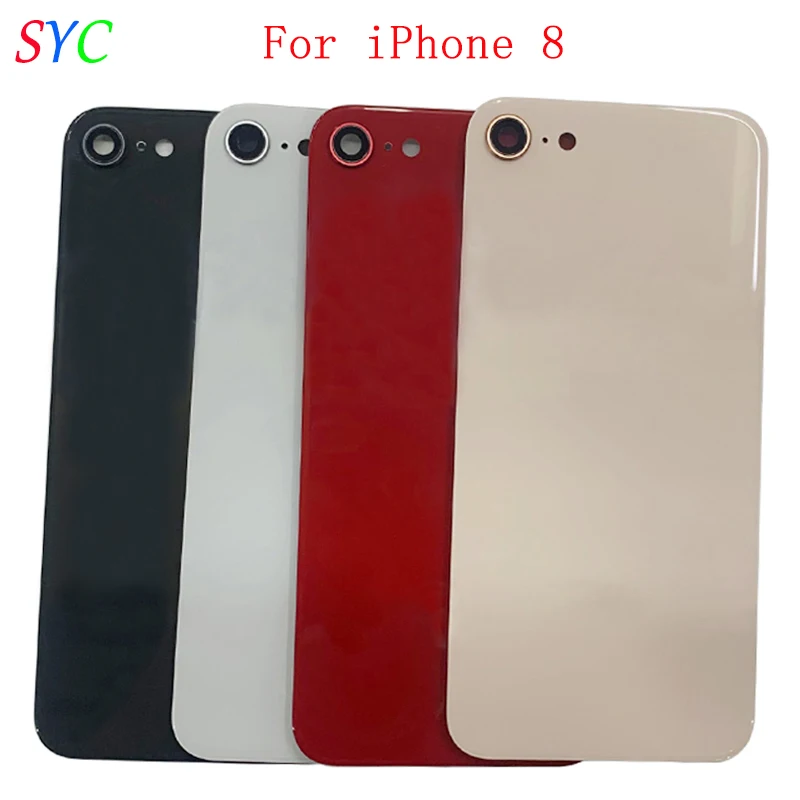 

Rear Door Battery Cover Housing Case For iPhone 8 Back Cover with Camera Lens Logo Repair Parts