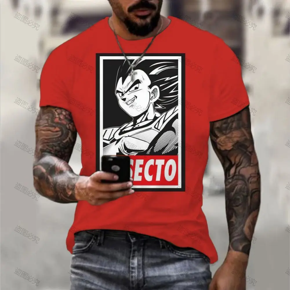 

Printed T-shirt Dragon Ball Z Men's Clothes Essentials Tops Oversized Super Saiya Valorant Fashion Gym Children's Tshirt Goku