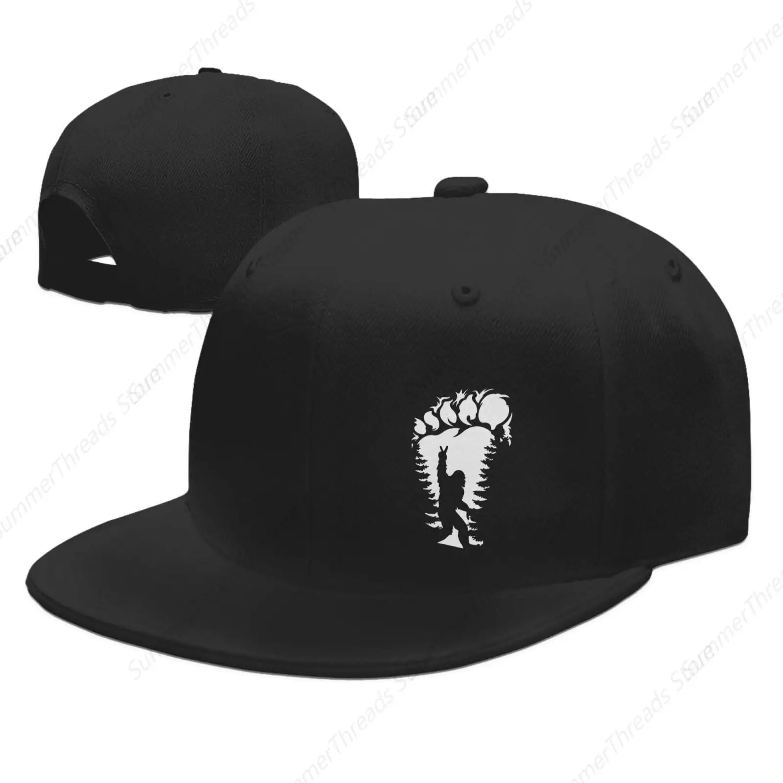 Кепка Snapback Bigfoot для мужчин забавная черная бейсболка женская регулируемая шляпа