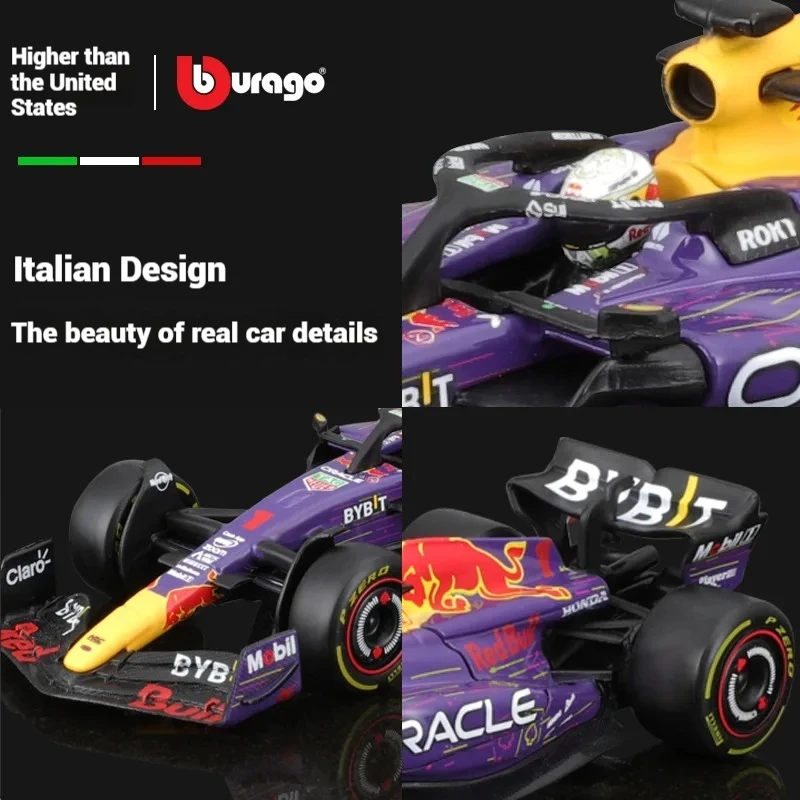 Оригинальный шлем Bburago 1:43 F1 RB19 Las Vegas Gp Red Bull Rb19 пылезащитный чехол # Max Verstappen 11