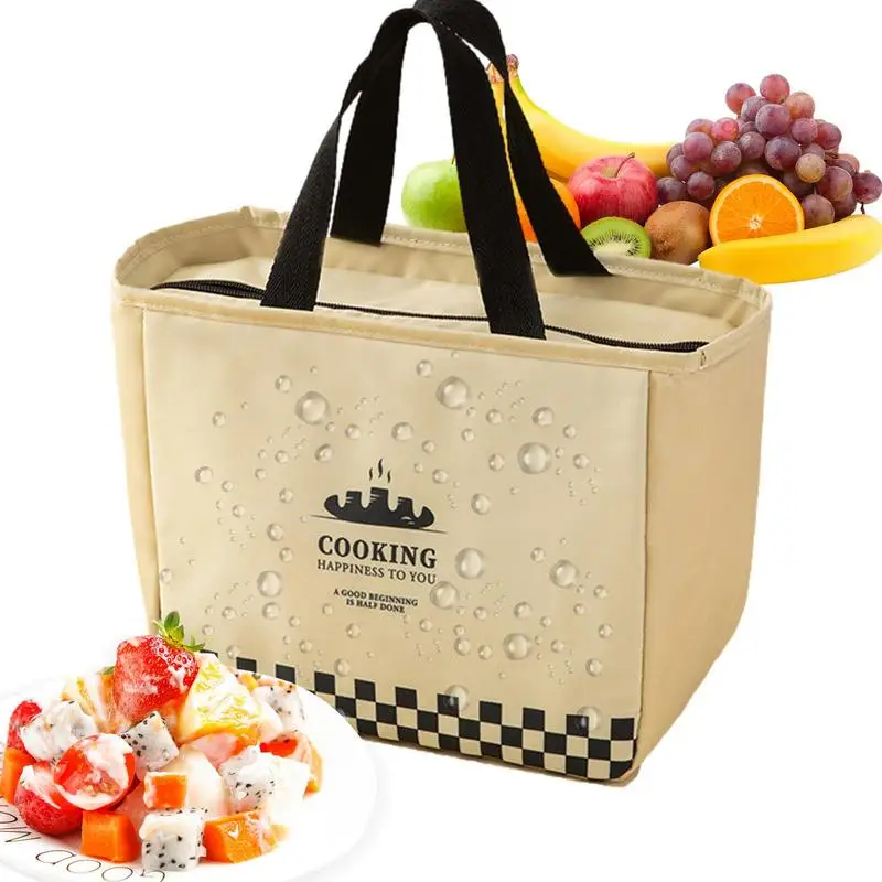 

Изолированная сумка для ланча, складной портативный контейнер для еды большой емкости Ланч-бокс для взрослых 6L, мужская сумка для работы, дома, школы, пикника