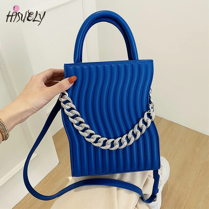 

Women's Shoulder Bags 2022 Thick Chain Quilted Purses And Handbag Women Clutch Bags Ladies Top-Handle Crossbody bag Sac A Main