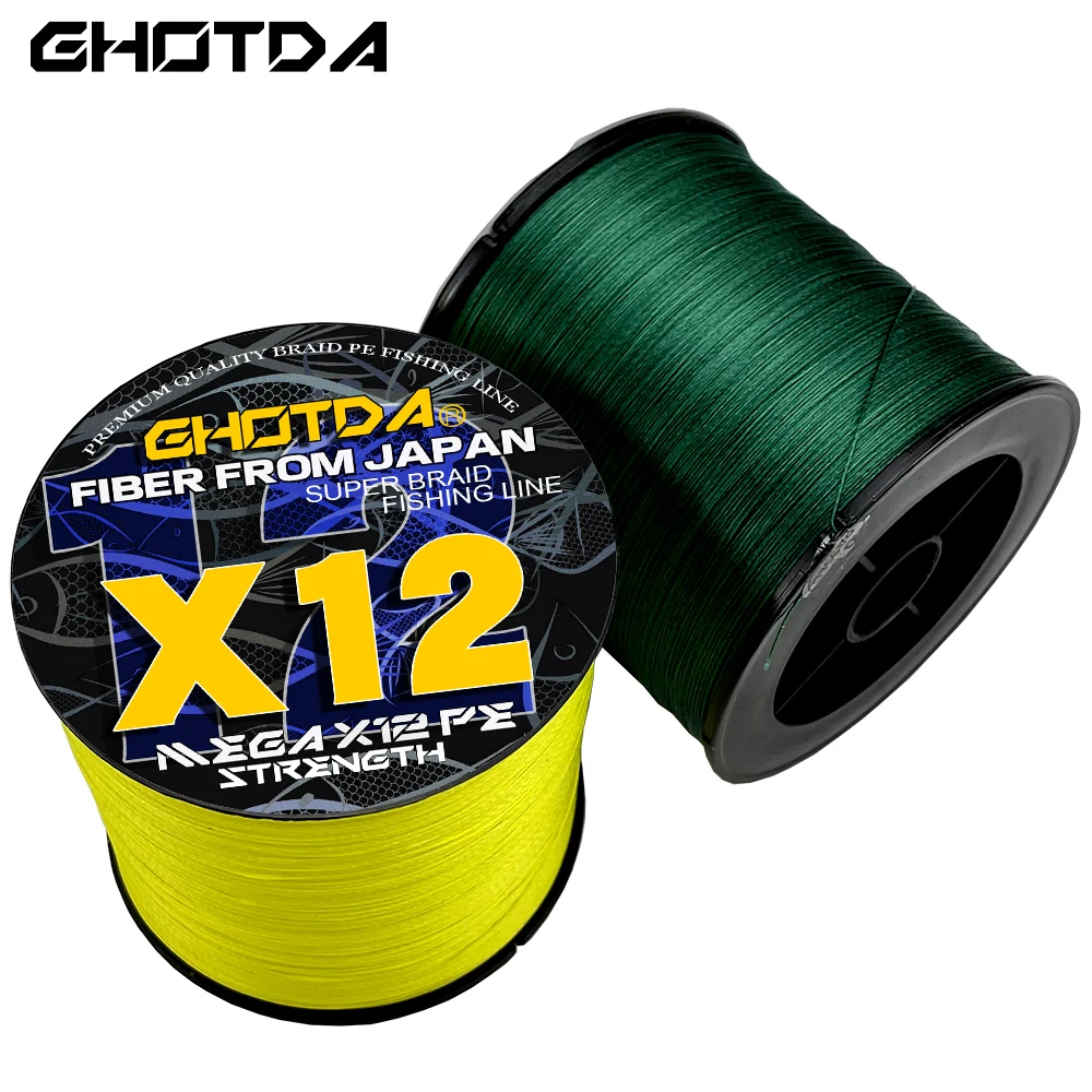 

Ghotda 12Strands PE Fishing Line Raid Fishing Line 100M-1000M Multifilament Fishing Wire Fishing Line Diameter 0.16-0.55mm