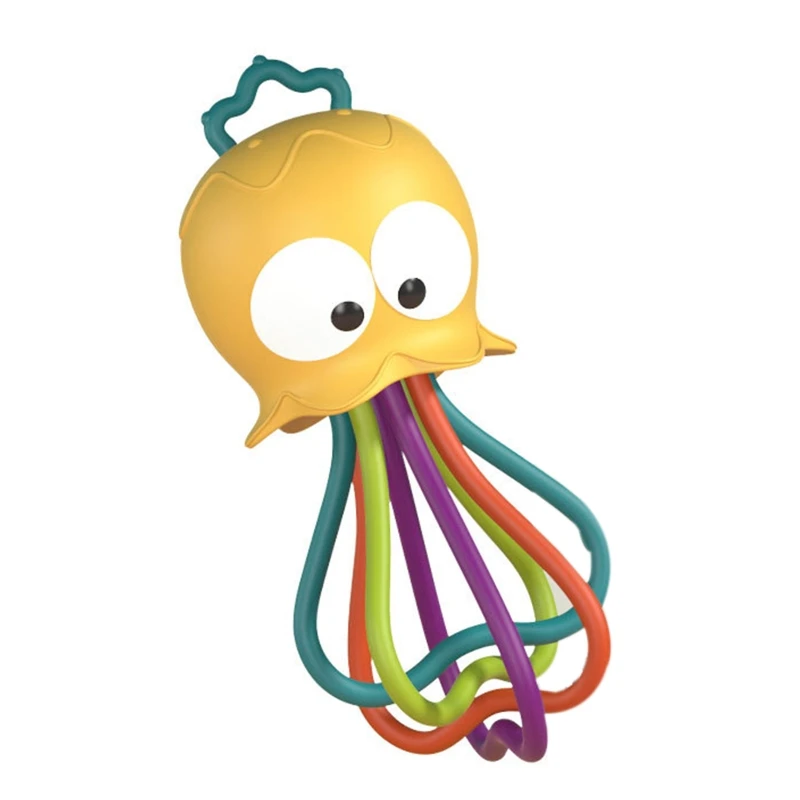 

Q9QB Baby Teething Jellyfish Twister Toy Teeth Pain Relief Chew Toy for Infant 3/6/9M