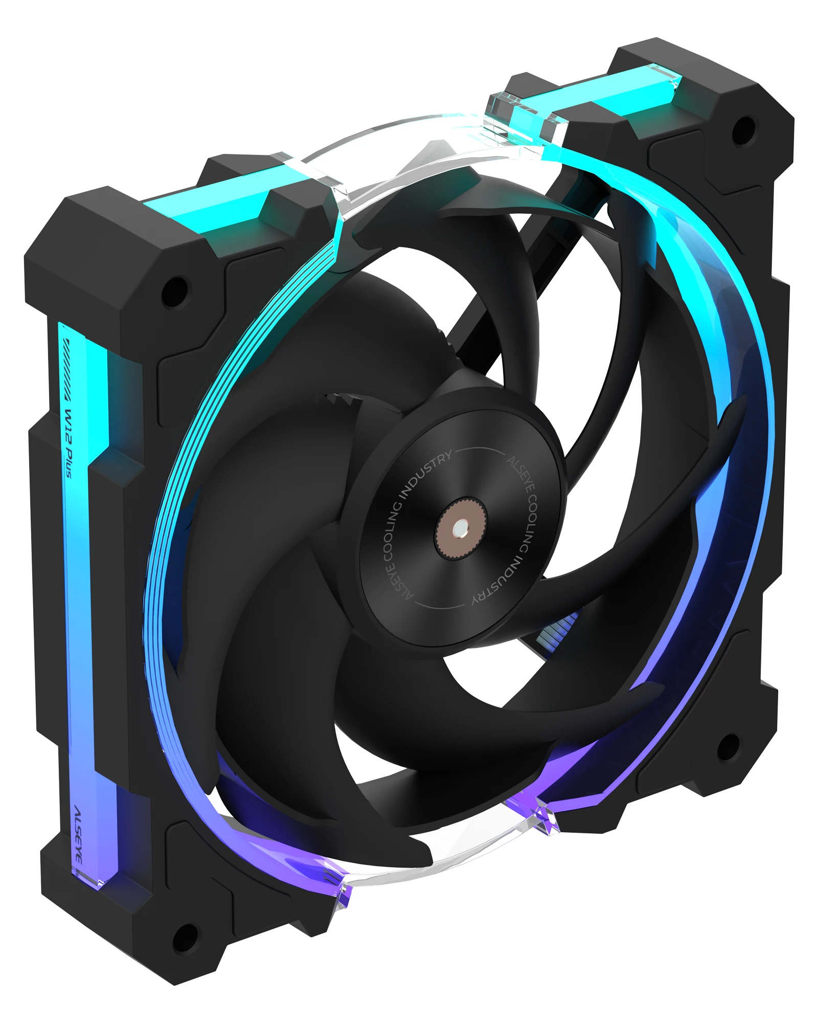 Фото ALSEYE W12 Plus ARGB 120 мм вентилятор SickleFlow лопасти FDB 2400 об/мин ШИМ бесшумное высокопроизводительное охлаждающее освещение корпус вентилятора №2