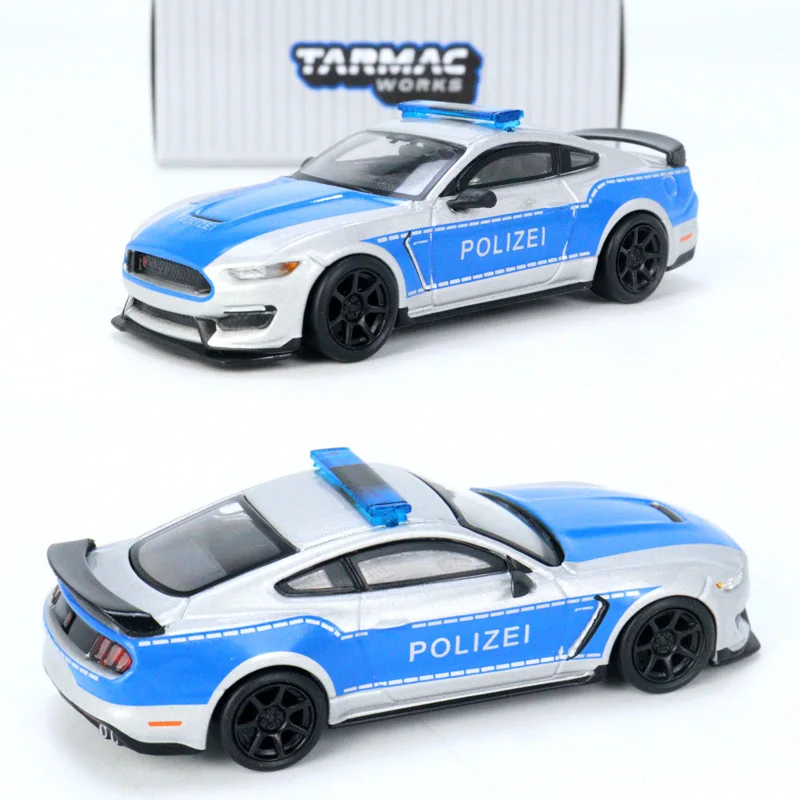 

Tarmac работает TW немецкий полицейский автомобиль 1:64 Ford Mustang Shelby GT350R Коллекционная модель автомобиля из сплава декоративный подарок