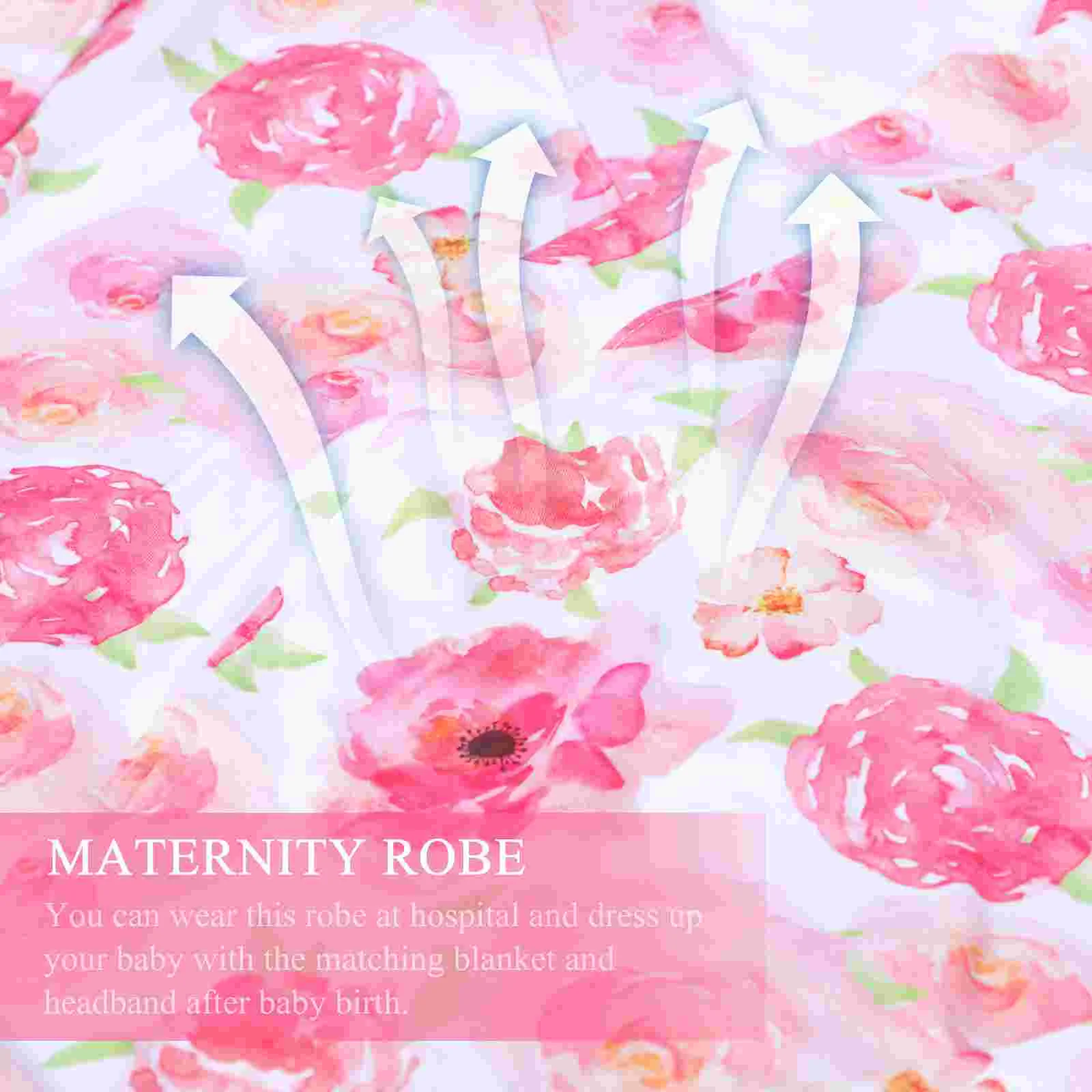 Newborn Wrap Swaddle Women’s Robes Floral Maternity Matching Baby Skirts Pregnant Mommy Set Girls Receiving Blanket Infant Sack enlarge
