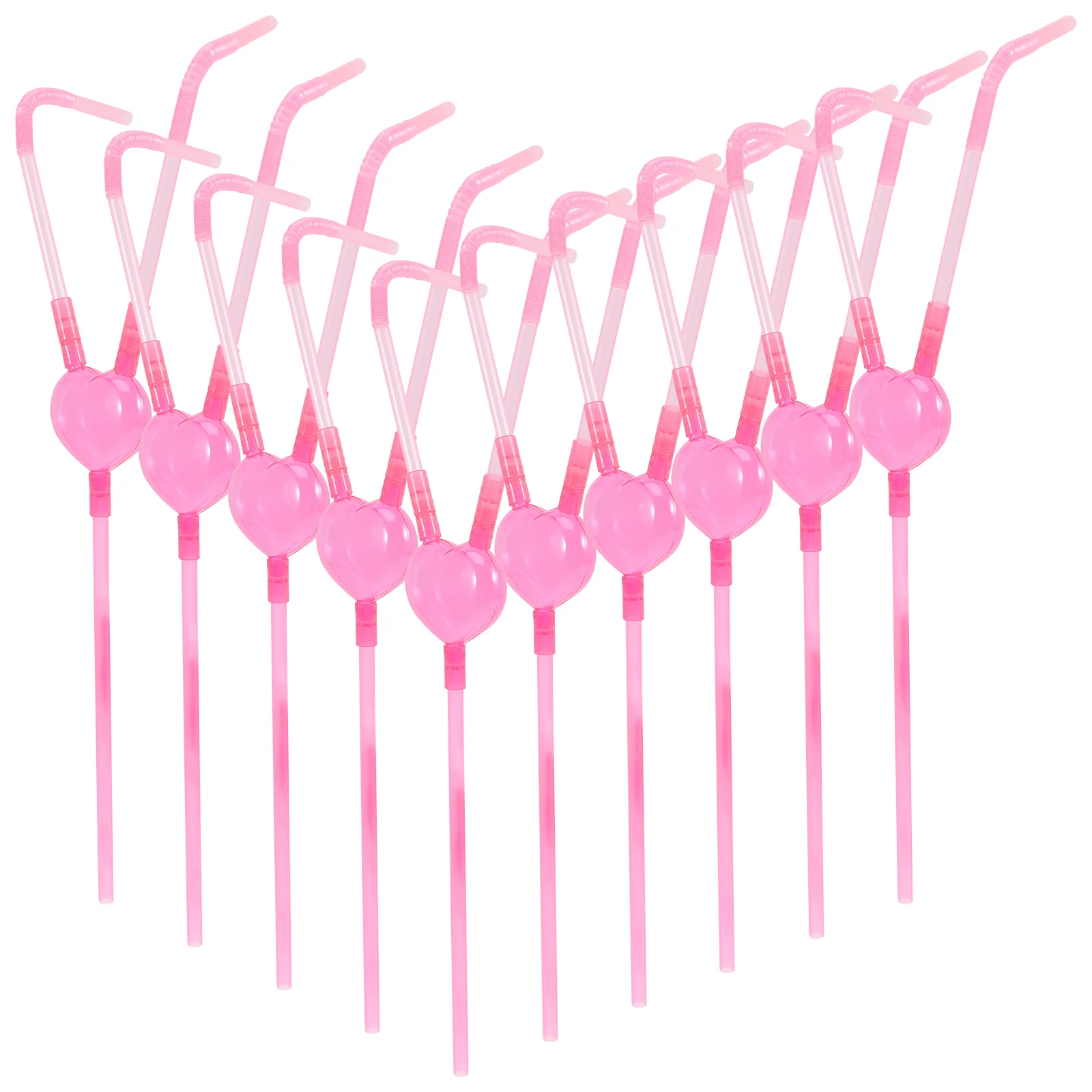 

10pcs Party Straws Straw for Lovers Straw for Two People Straw for Couples Drinking Straw Valentine Party Supplies