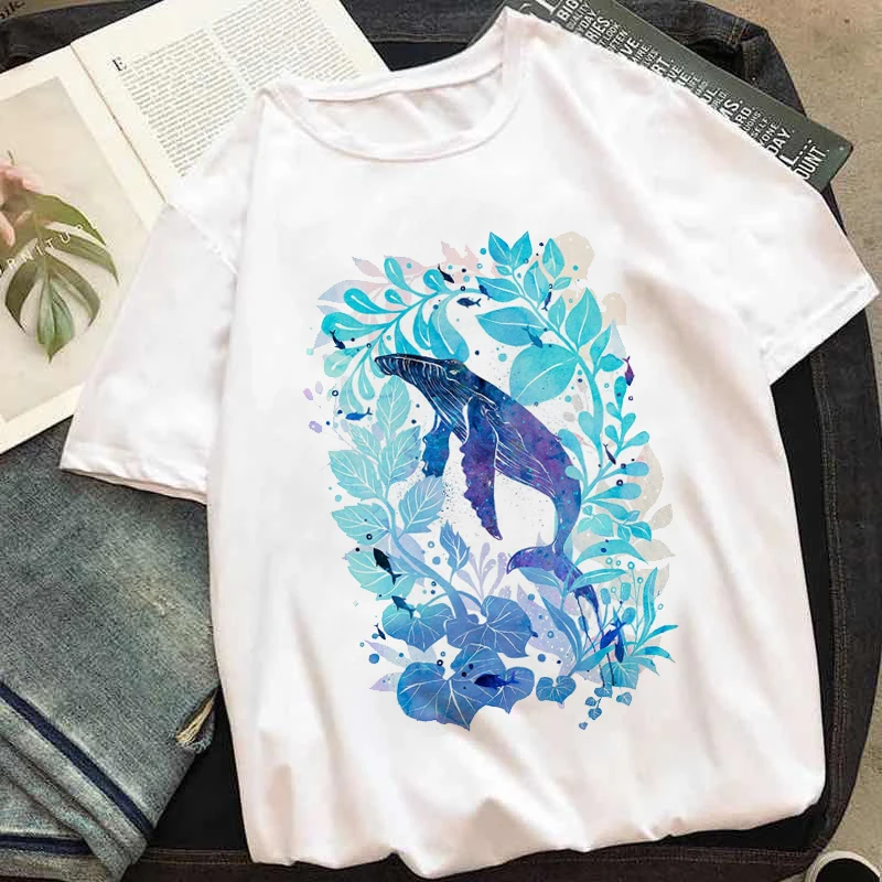 

Женская футболка с коротким рукавом и принтом в виде животных