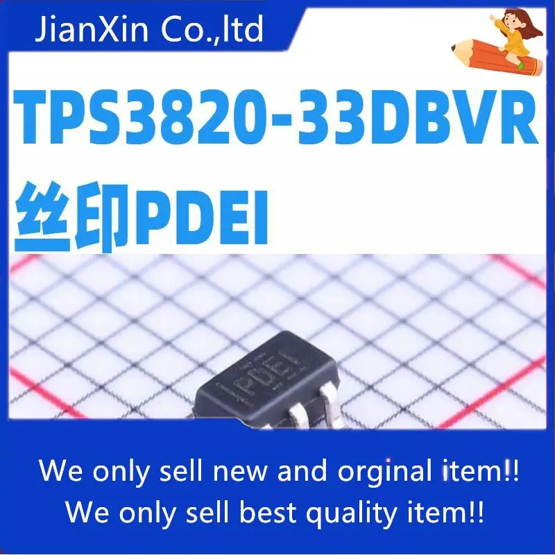 

10pcs 100% orginal new TPS3820-33DBVR TPS3820-33DBVT SOT23-5 silk screen PDEI monitor