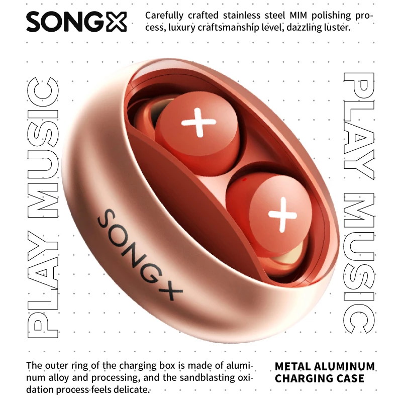 Беспроводные Bluetooth-наушники SONGX SX06 Star Loop TWS, наушники с двойной основной зарядкой QI, IPX5 водонепроницаемые спортивные Игровые наушники 25 часов