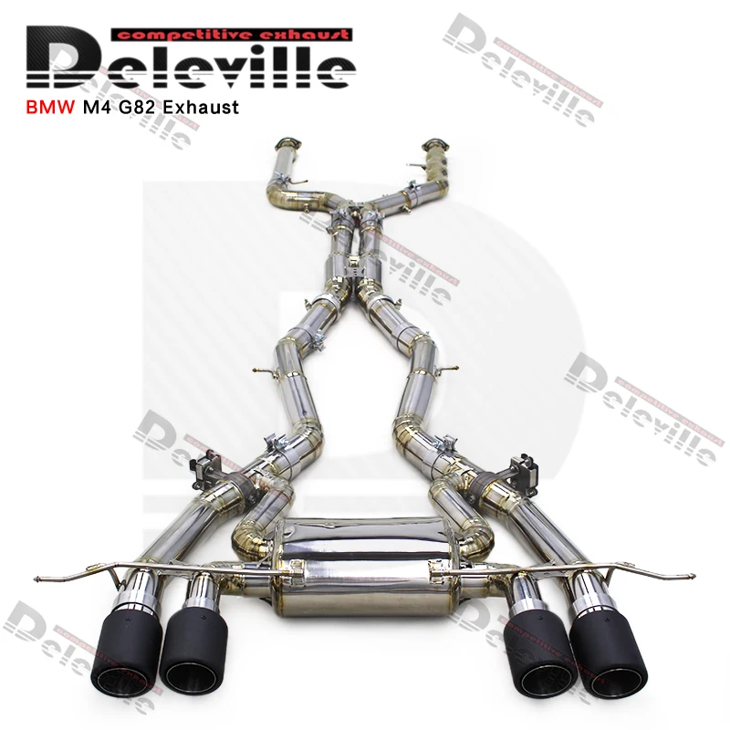 Фото Высокопроизводительная титановая выхлопная система Yooking Valvetronic Catback для BMW M3 G80 M4 G82 S58 3.0T 2019-2024 с двойной средней трубой, гоночная версия Mu №5