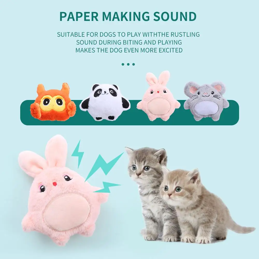 

Cat Catnip Sound Paper Toys Funny Interactive Plush Bite Pet Cleaning Teeth Toys Dog Kitten Chewing Toy Cat Supplies Resist K3C1
