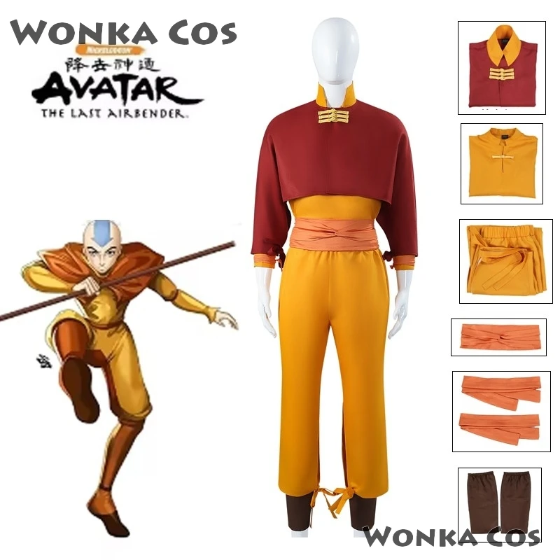 Аниме Аватар Косплей Последний маг воздуха Азула Наборы для косплея Аанг Костюм