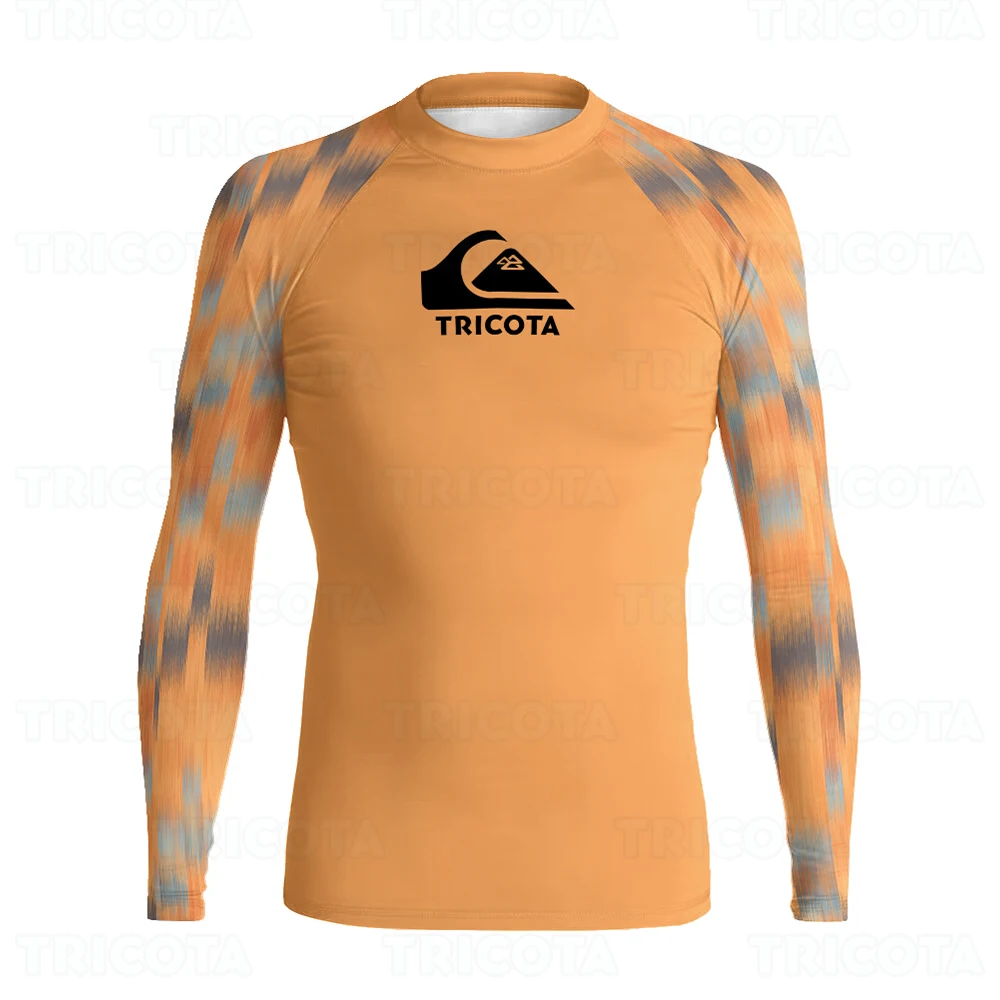 

Men Swimming T-shirt Summer UV Protection Rash Guard Diving Swimwear Long Sleeve Surfing Swimsuits Surf Clothes Tight Rashguard