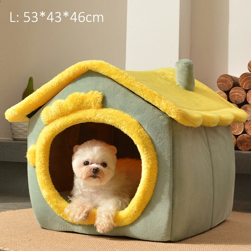 

Cat Bed Pet Dog House Winter Cat Foldable Villa Sleep Kennel Removable Warm Nest Enclosed Tents Cave Sofa Pet Supplies cama gato