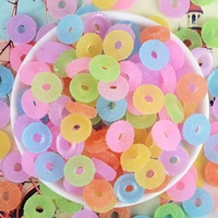 10 pcs kawaii cute colorful simulation fudge donuts artificial resin diy soft candy craft decoration accessories