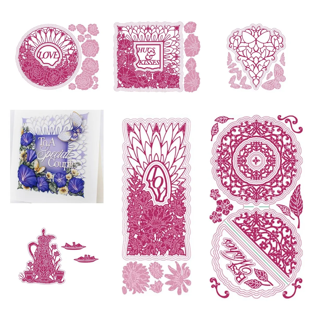 

Clearance Sale Patterned Pattern Metal Cutting Dies And Stamps Scrapbook Diary Decoration Embossing Template DIY Greeting Card