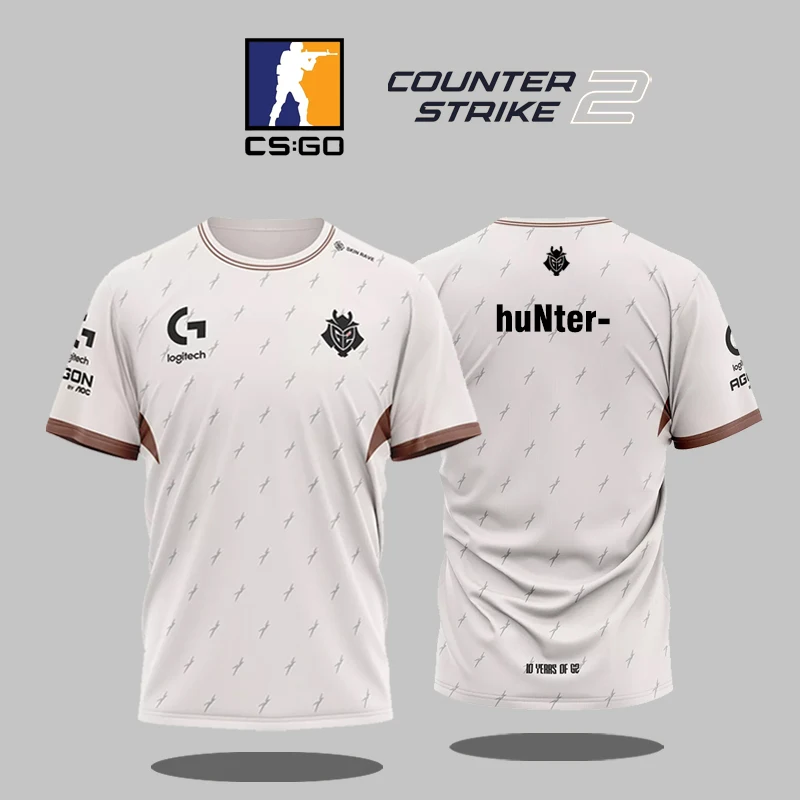 G2 Esports Club 2025 Белый трикотаж League Of Legends CSGO Профессиональная униформа лигиста Футболки по индивидуальному заказу для болельщиков Топы унисекс (art.: 3920cd156ade4) - 3920cd156ade4