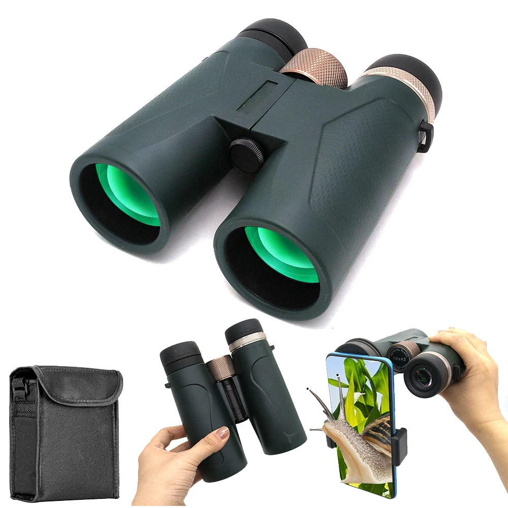 10x42 Professional Binocular with BaK4 Prism Fully Multi-Coated  HD Quality Outdoor Birding Binocular Telescope