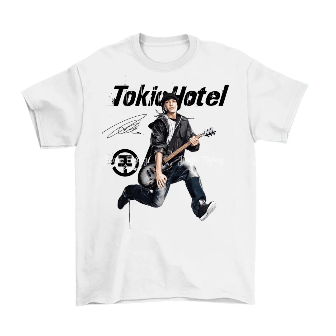 Новый Tom Kaulitz Токио гостиничный знак хлопок подарок для веера белая футболка
