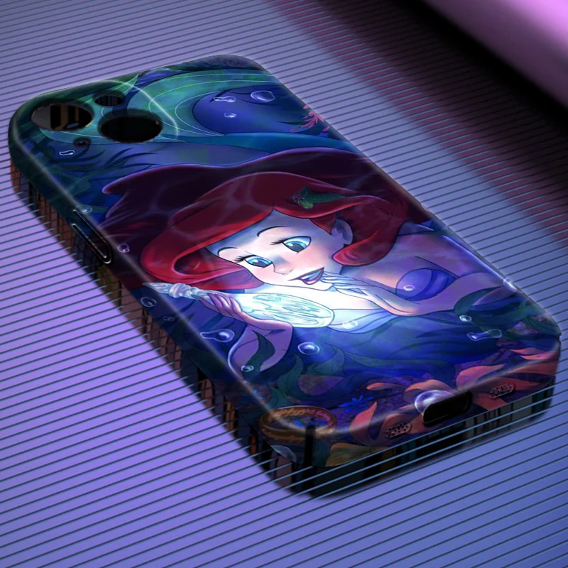 

Disney The Little Mermaid Art Phone Case For iPhone 14 13 12 Mini 11 XS Pro Max X XR 8 7 Plus SE Feilin Coque Film Hard Cover